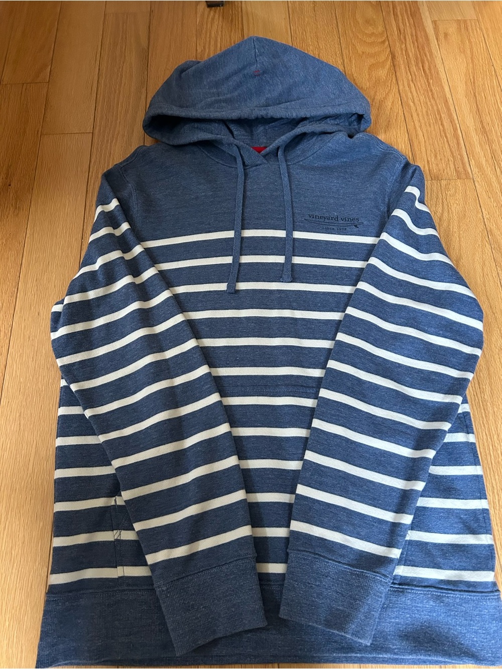 Vineyard Vines Navy and White Striped Hooded Pullover